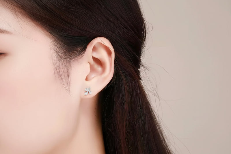 Tiny Leaf Earrings