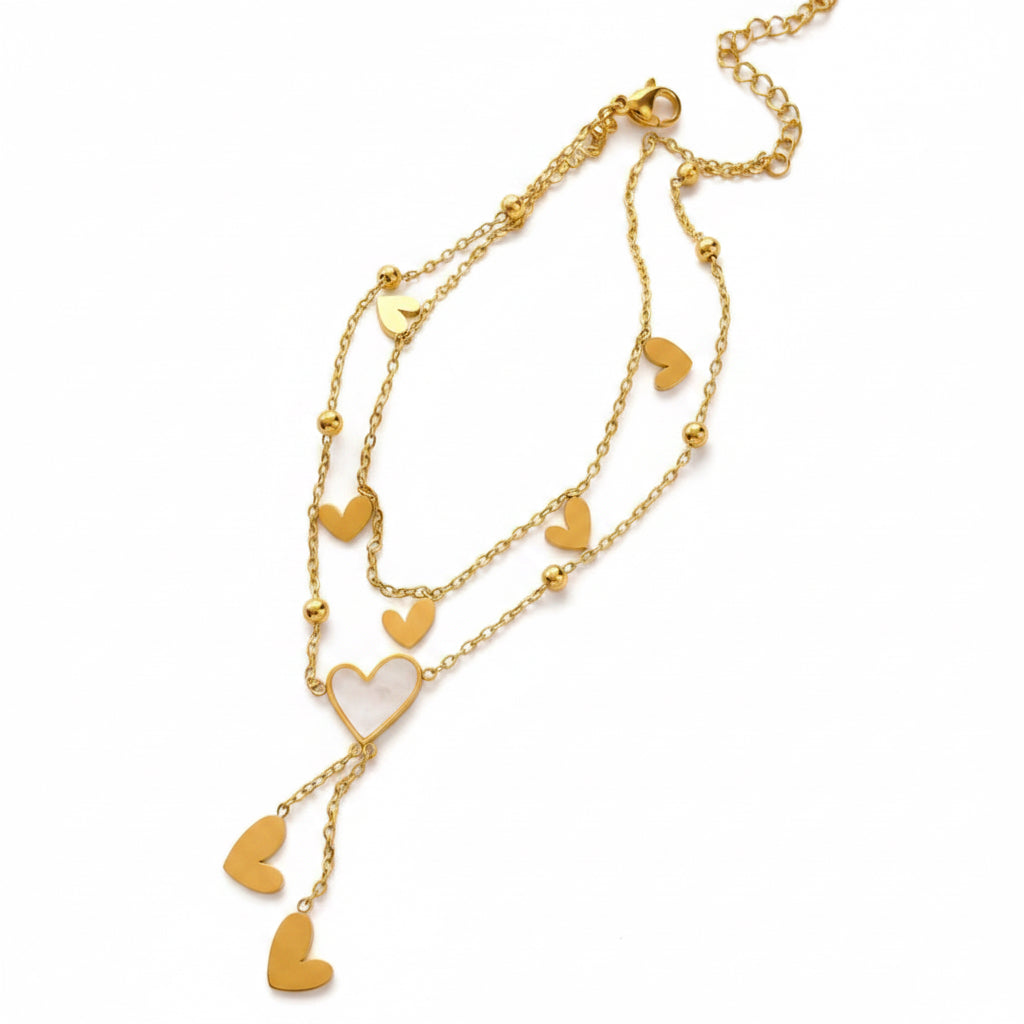 Twin Hearts Anklet