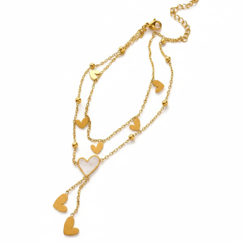 Twin Hearts Anklet