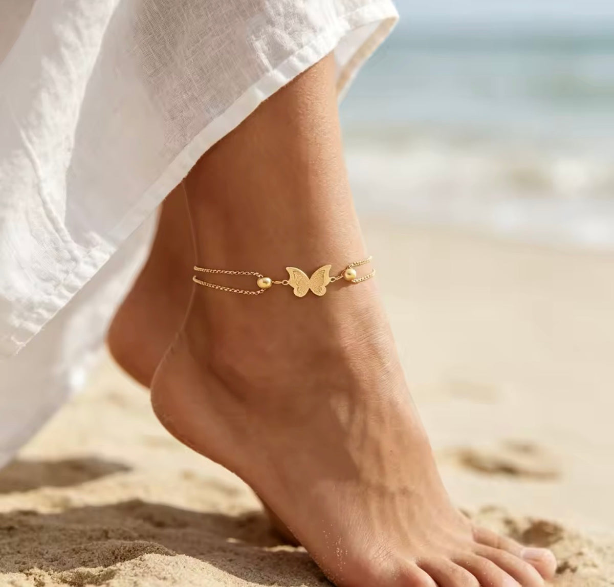 Butterfly Charm Anklet