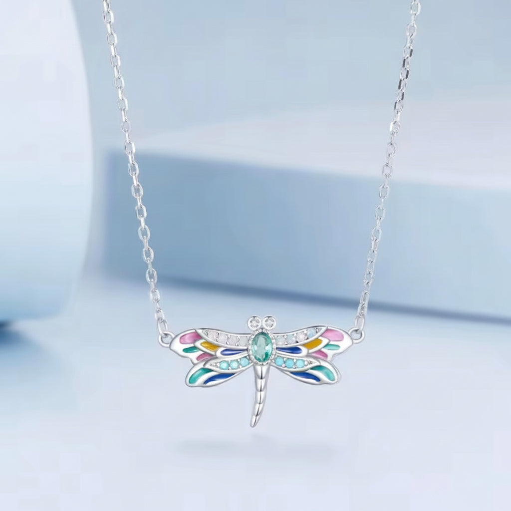 Colourful Dragonfly Necklace