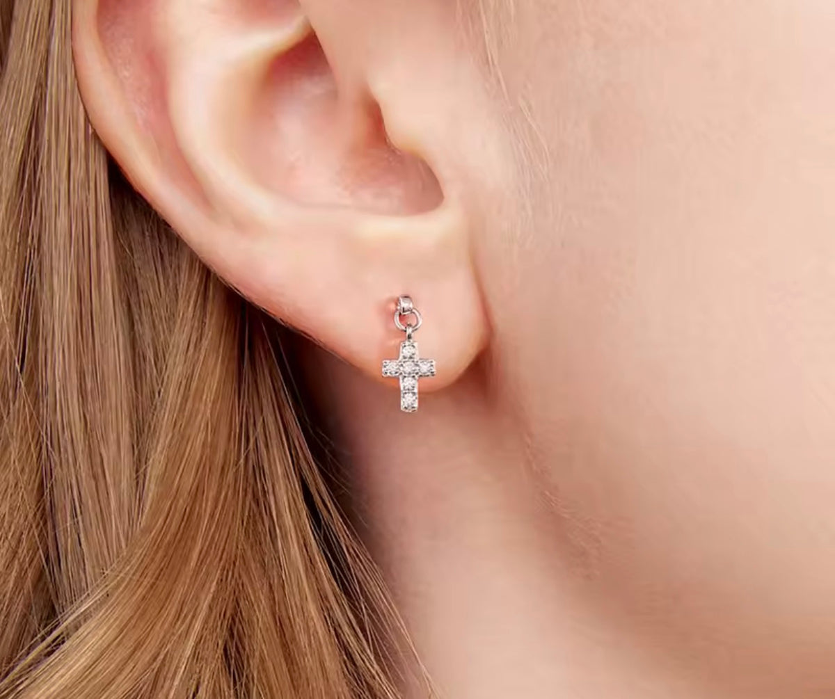 Petite Cross Stud Earrings