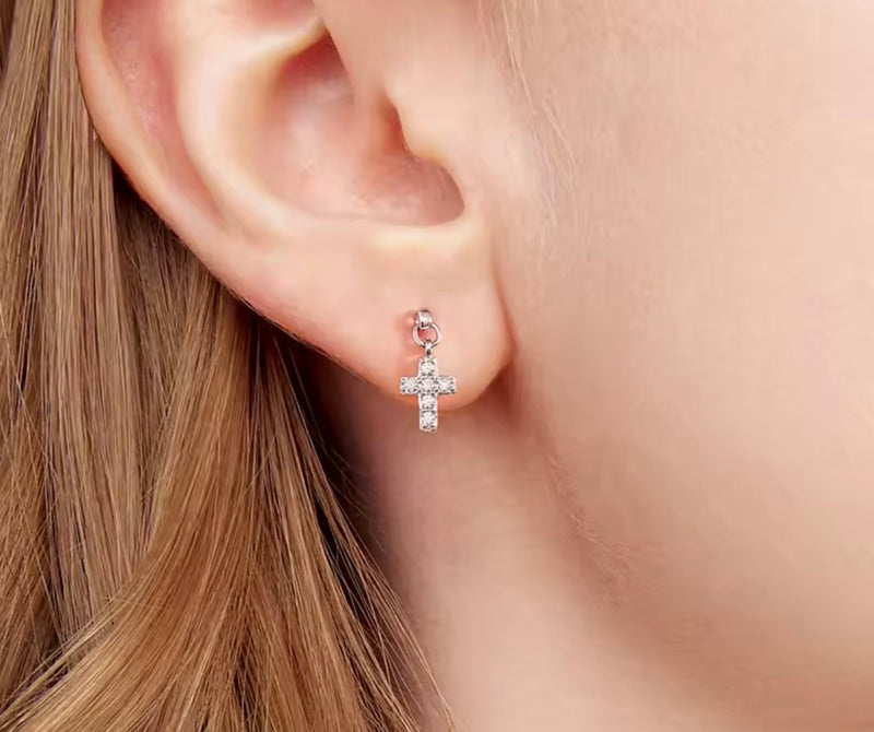 Petite Cross Stud Earrings