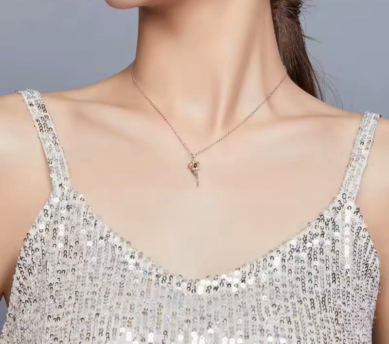 Graceful Rose Necklace