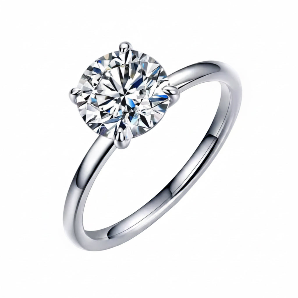 Silver Round Cut Ring