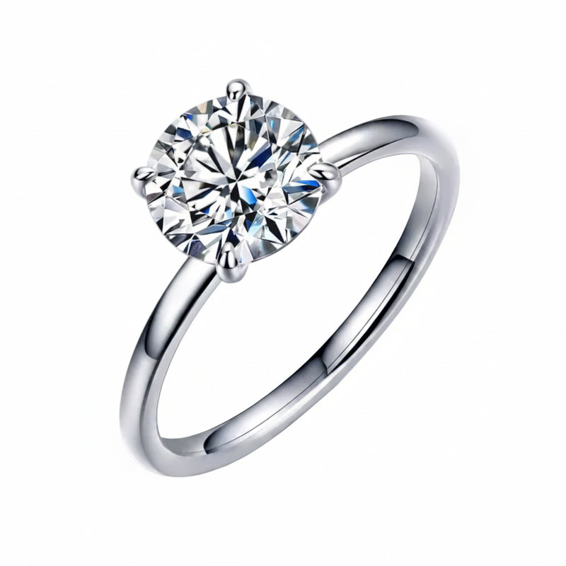 Silver Round Cut Ring
