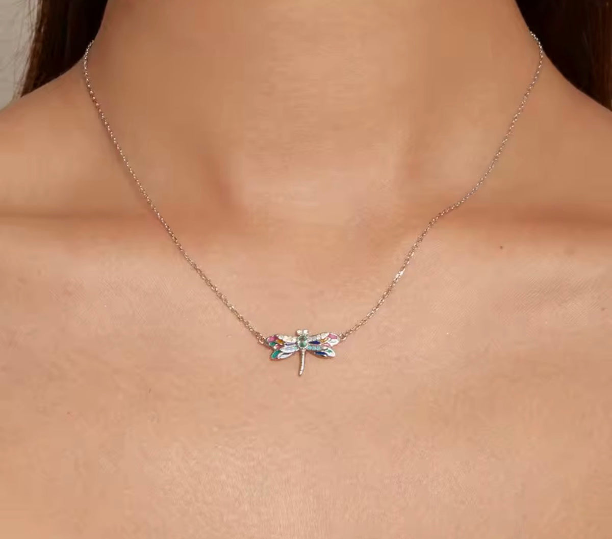 Colourful Dragonfly Necklace