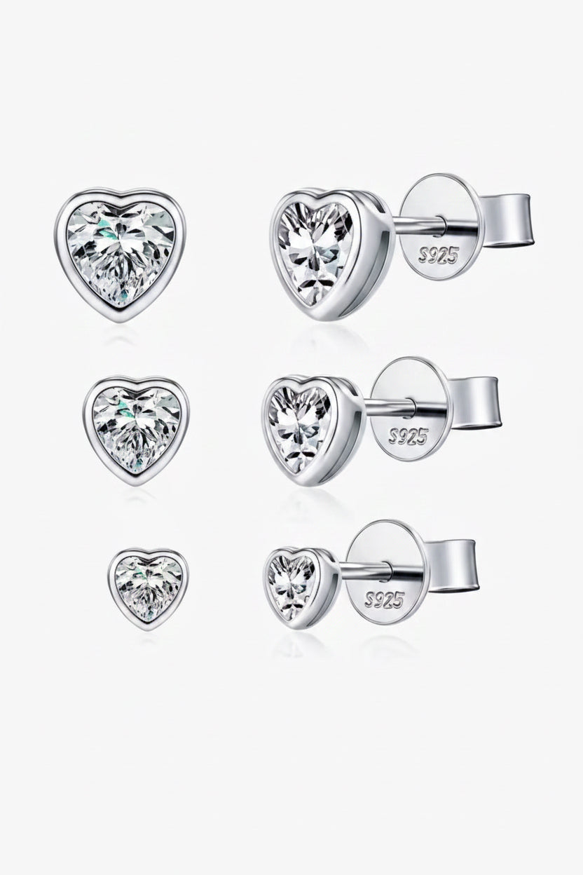Petite Heart Stud Earrings