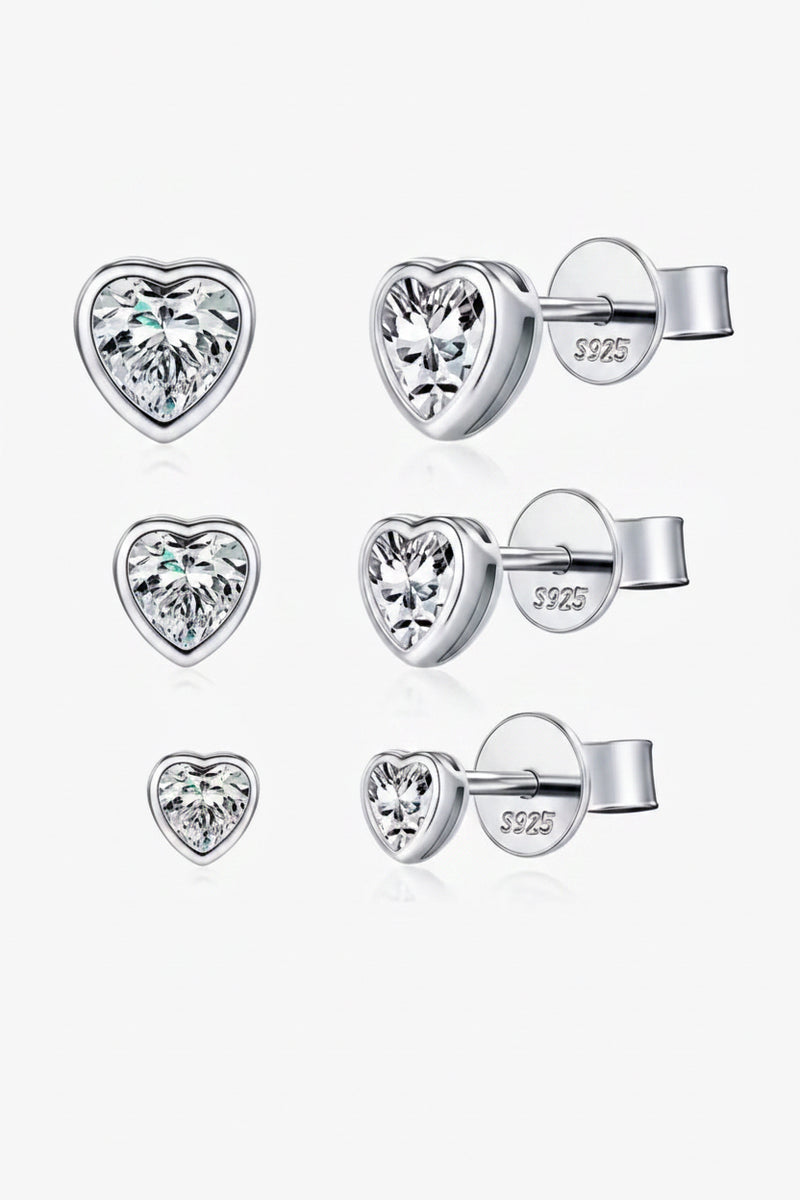 Petite Heart Stud Earrings