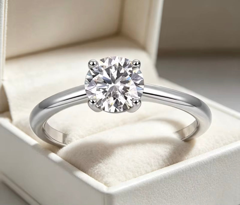 Silver Round Cut Ring