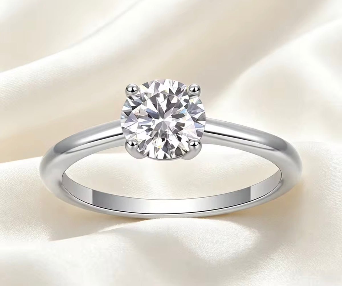 Silver Round Cut Ring
