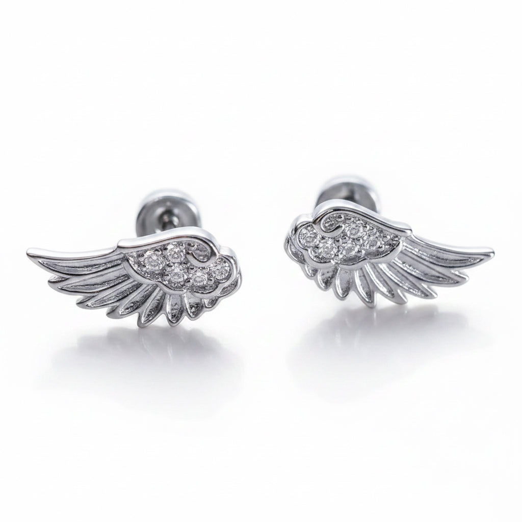 Angel Wing Stud Earrings
