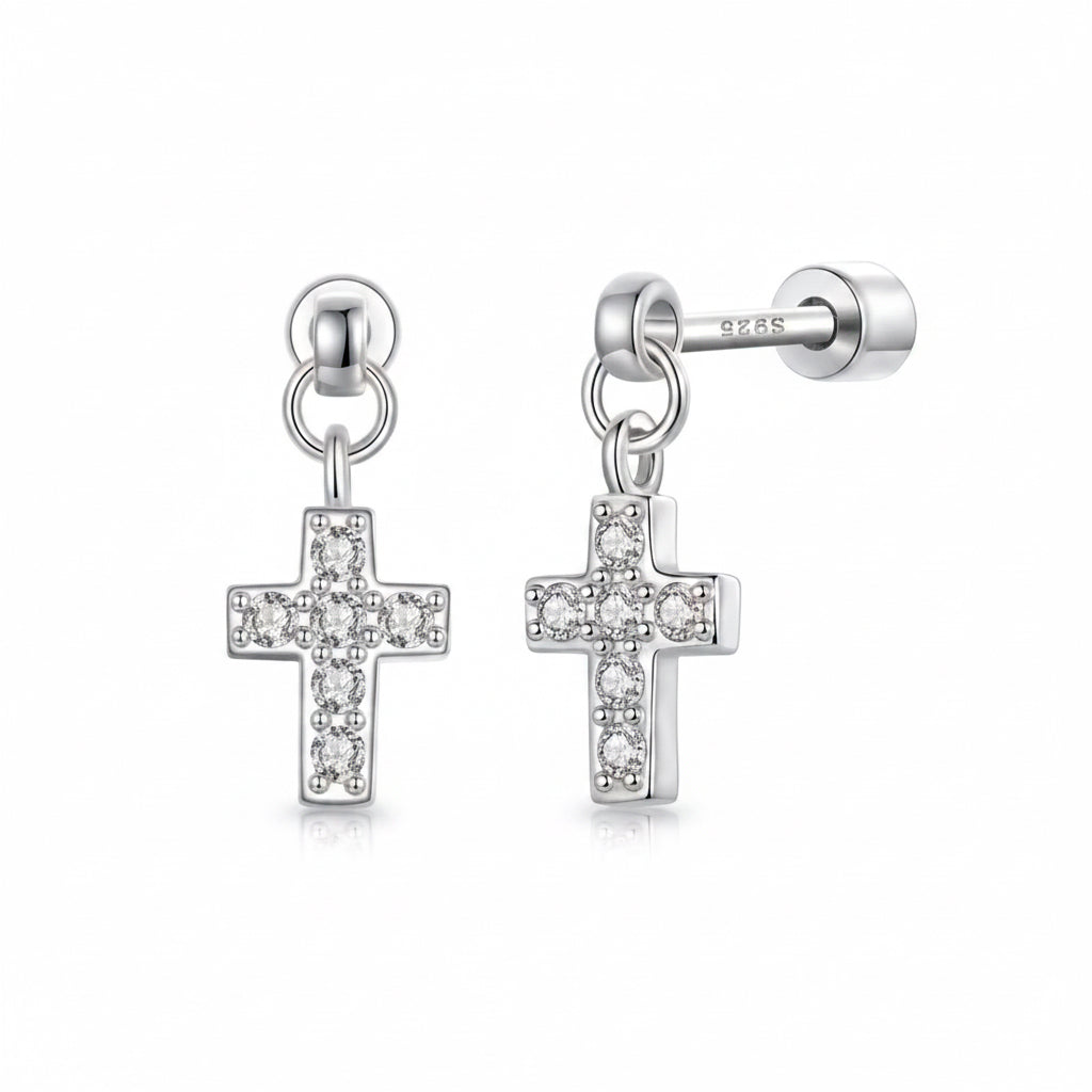 Petite Cross Stud Earrings