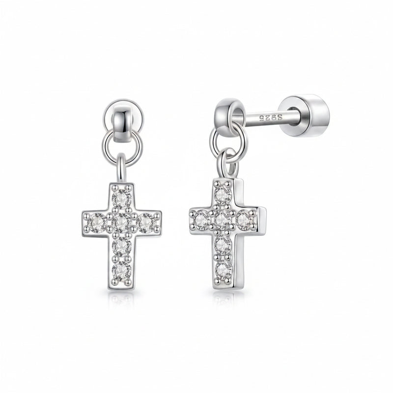 Petite Cross Stud Earrings